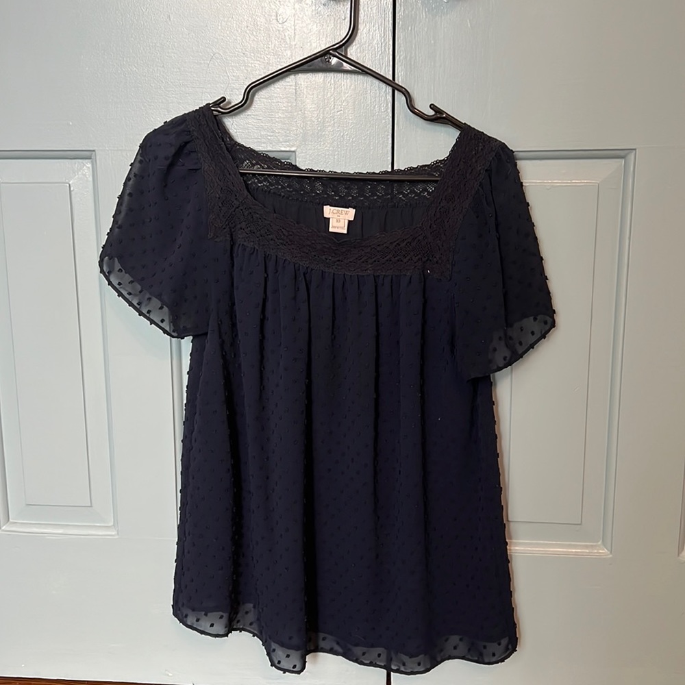 J. Crew Factory Navy blue flowy top